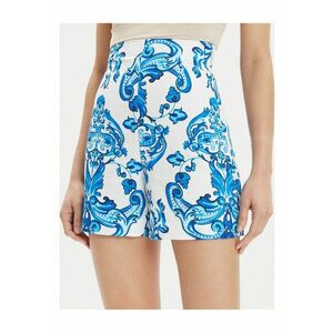 Pantaloni scurti dama alb/albastru imagine