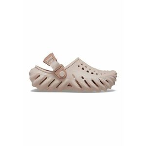 Saboti slingback cu detalii logo - Maro nisip imagine