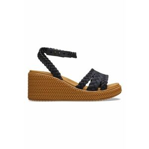 Sandale Brooklyn Woven Ankle Strap Wedge - Negru imagine