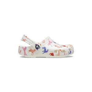 Saboti slingback Classic Character - Alb/Roz/Albastru imagine