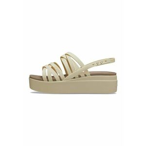 Sandale wedge cu logo Brooklyn - Bej imagine