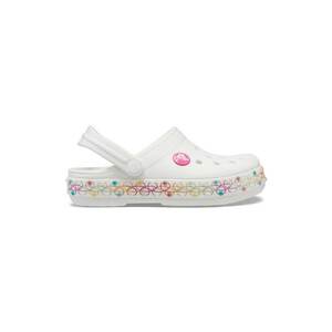 Saboti slingback cu perforatii - Alb/Roz imagine