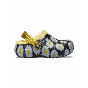 Saboti Kids' Classic Lined Vacay Vibes Clog - US Negru - Black Daisy - Negru imagine