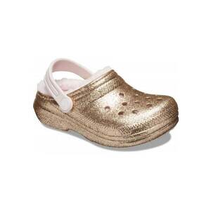Saboti Izolati Copii - Classic Lined Glitter 207462 Clog - Auriu - Auriu imagine