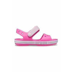 Sandale cu velcro si logo - Roz imagine