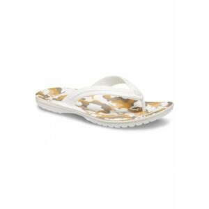 Slapi Crocband Printed Flip - US Alb - White/Multi - Alb imagine