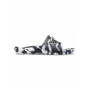 Papuci Classic Marbled Slide - US Alb - White/Black - Alb imagine
