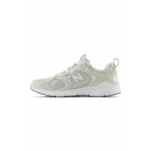 Pantofi sport low-cut din plasa cu insertii din piele ecologica - Gri deschis imagine