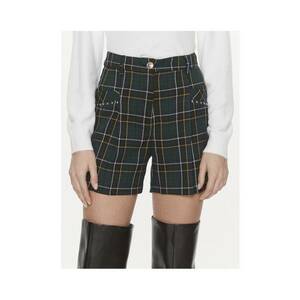 Pantaloni scurti pentru dama - model in carouri - verde imagine