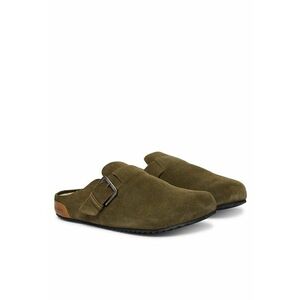 Papuci barbati model Olive Green 728 - piele naturala - culoare verde imagine