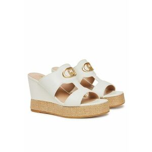 Slapi model 01065 - piele naturala - Off White imagine