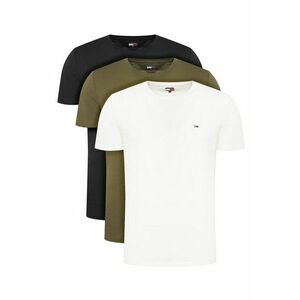 Tricou barbati negru - kaki - ecru - bumbac imagine
