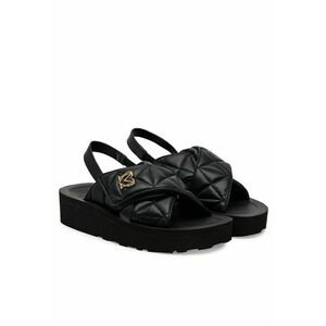 Sandale dama - piele naturala - negru - imagine