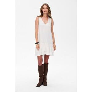 Rochie cu garnitura cu dantela Lucky - Alb imagine