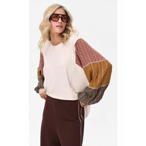 Bluza lejera cu maneci liliac Nilya imagine