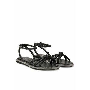 Sandale dama - FLJSLO LEA03 - piele naturala - negru - imagine