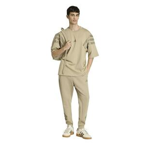 Pantaloni de trening din amestec de bumbac cu logo - Bej imagine