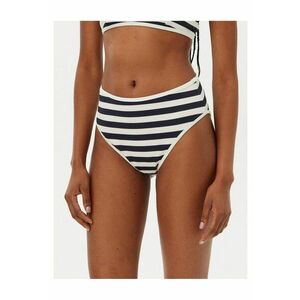 Slip de bikini pentru femei - albastru/alb - sintetic - Albastru inchis/Ecru imagine