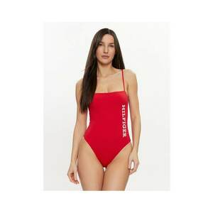 Costum de baie dama - rosu - intreg - imagine