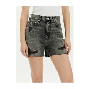 Pantaloni scurti denim dama - gri - imagine