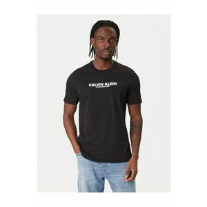 Tricou barbati negru - bumbac - logo alb imagine