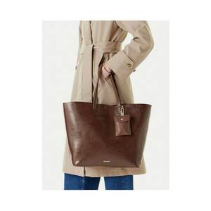 Geanta dama brown - material textil - model C-THARAL-DA8078 imagine