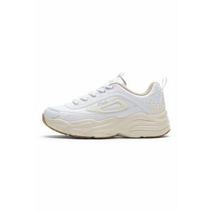 Pantofi sport demi-wedge din piele ecologica - Alb murdar imagine