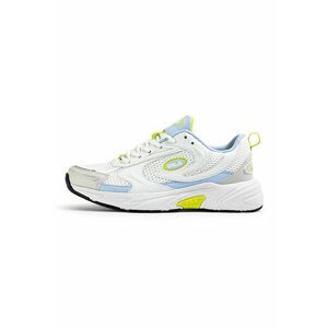 Pantofi sport demi-wedge din piele ecologica Kreatix - Alb/Albastru deschis imagine