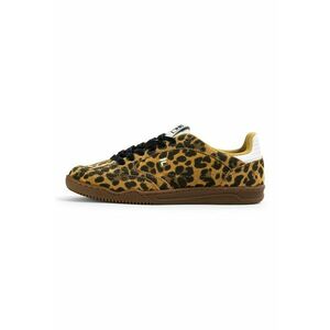 Pantofi sport din piele intoarsa cu animal print - Negru/Maro imagine