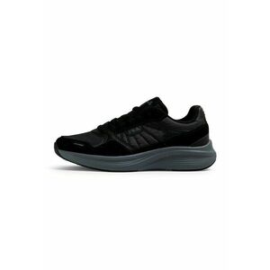 Pantofi sport din piele cu garnituri din material textil Skyleap - Negru imagine