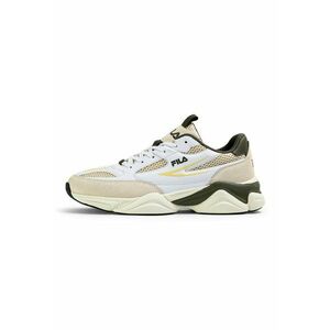 Pantofi sport wedge cu insertii din plasa Recade - Alb/Galben/Kaki inchis/Bej deschis imagine