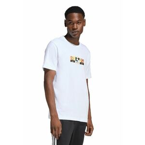 Tricou de bumbac cu imprimeu grafic pe piept - Alb optic imagine