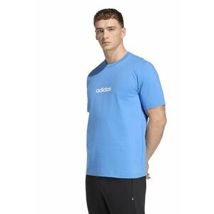 Tricou cu logo pe piept si decolteu la baza gatului - Alb murdar/Albastru imagine