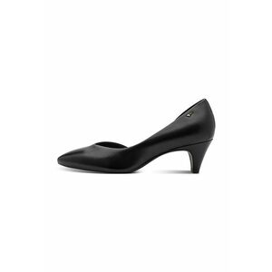 Pantofi de piele cu decupaj lateral - Negru imagine