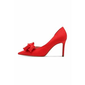Pantofi stiletto cu aplicatie funda - Rosu vermillion imagine