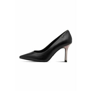 Pantofi stiletto de piele - Negru imagine