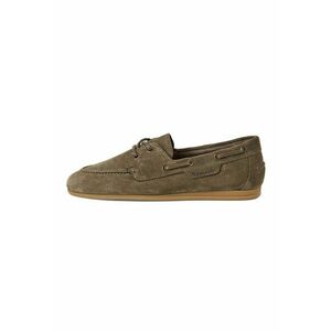Mocasini de piele intoarsa cu talpa plata - Kaki imagine