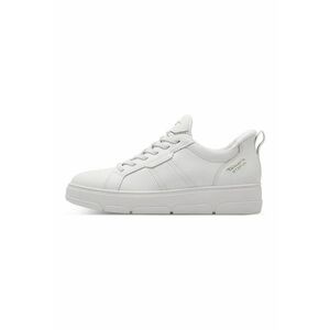 Pantofi sport wedge din piele intoarsa - Alb imagine