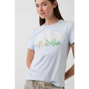 Tricou din bumbac cu imprimeu - Albastru pal imagine