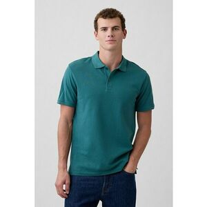 Tricou polo cu model pique - Verde persan imagine