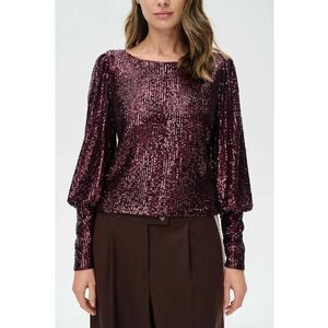 Bluza cu paiete si maneci bishop Reta imagine