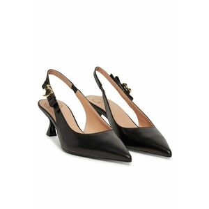 Pantofi dama - decupati - piele naturala - negru - imagine