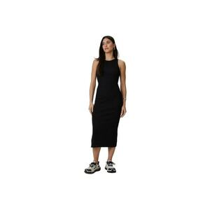 Rochie sport dama - maxi - neagra - tricot striat - fara maneci imagine
