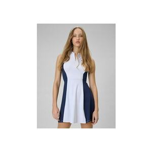 Rochie sport dama - slim fit - alb/bleumarin - fara maneci imagine