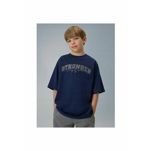 Tricou copii larg - imprimeu - bleumarin - bumbac imagine
