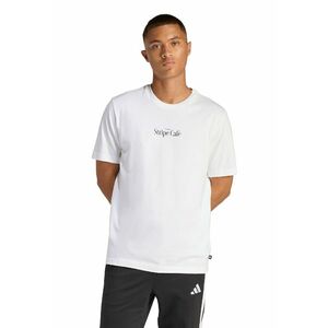 Tricou din bumbac cu imprimeu pe partea din spate - Alb/Maro imagine