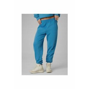 Pantaloni sport dama - jogger - talie inalta - albastri - bumbac imagine