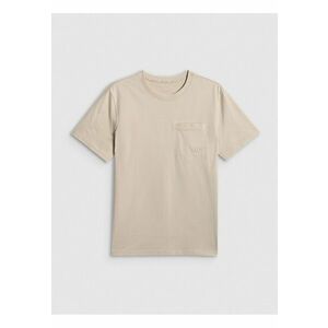 Tricou barbati bumbac superior - bej imagine