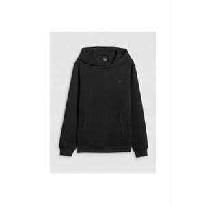 Hanorac sport barbati - gluga integrata - buzunar cangur - negru - bumbac - imagine