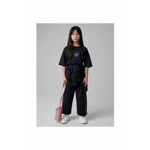 Tricou copii bleumarin - bumbac - croiala lejera - pentru fete imagine